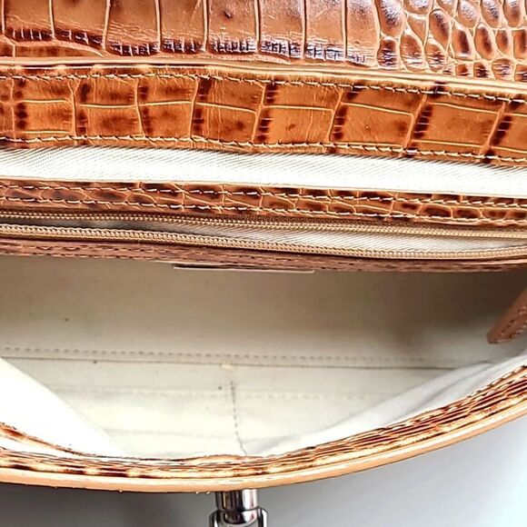 Antonio Melani Orangey Tan & Brown Faux Crocodile Bag - Picture 6 of 10